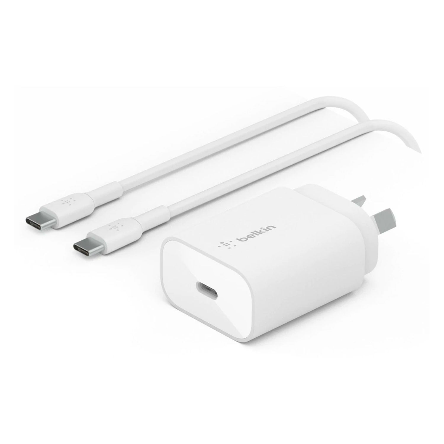 Belkin Boost Charge 25W USB-c Wall Charger W/ USB-c Cable - White Au Plug Belkin Boost Charge 25W USB-c Wall Charger W/ USB-c Cable - White Au Plug